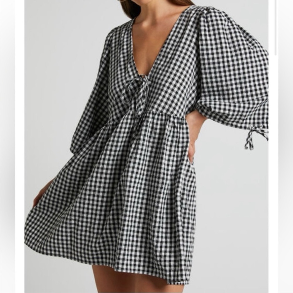 Showpo Black Checkered Mini Dress